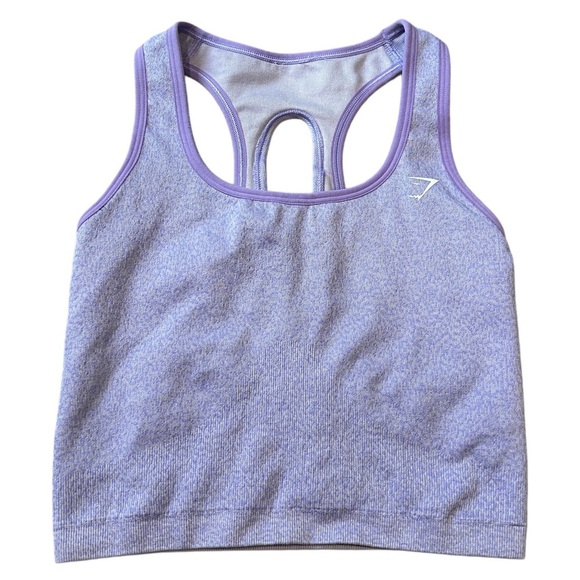 Gymshark Soft Lilac Purple Adapt Animal Seamless Crop Tank Size Small - Picture 4 of 10